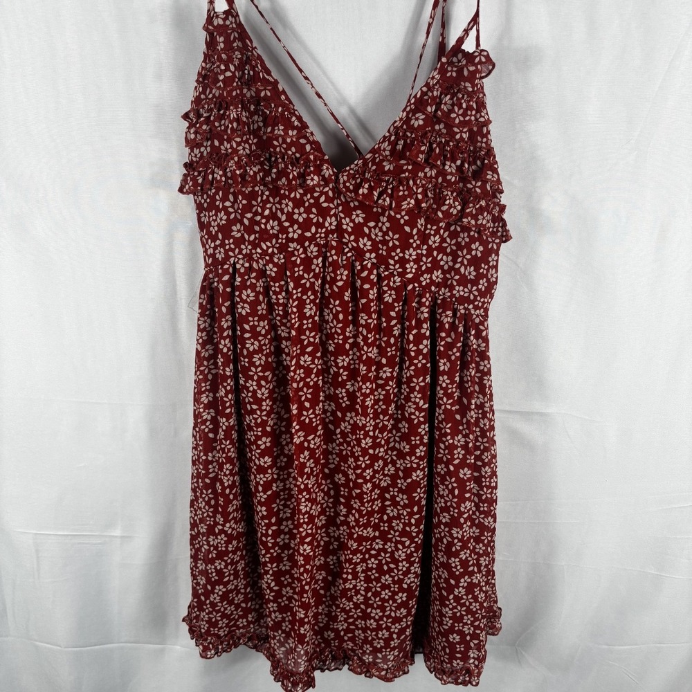 Trixxie Rust Orange Red Floral Dress